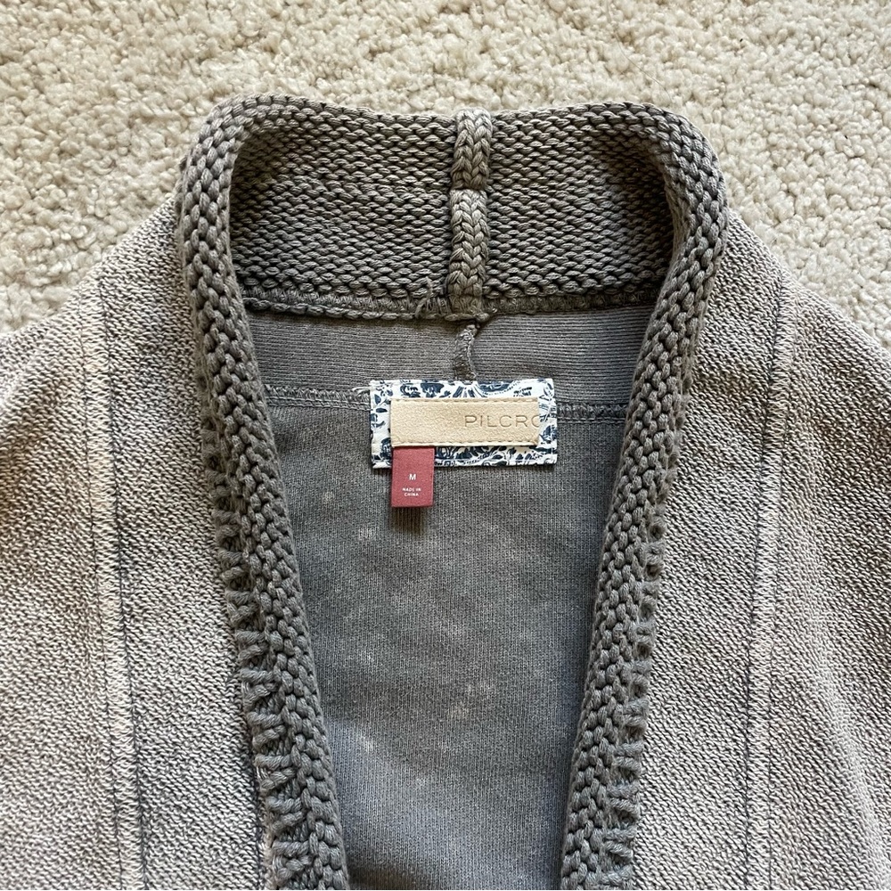 Pilcro and the Letterpress Gray and Cream Cardigan - Picture 6 of 10